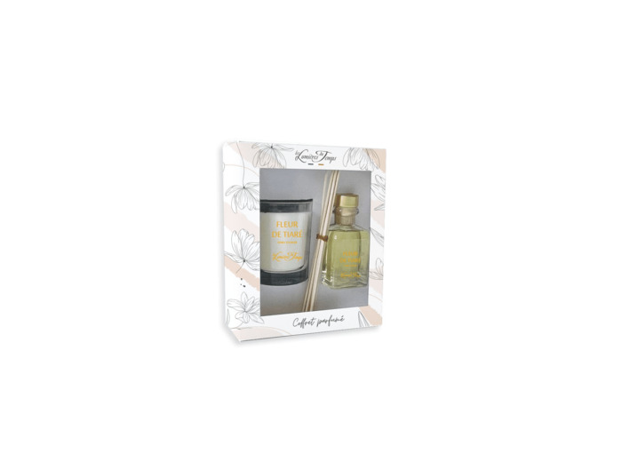 Coffret Bougie 180 g + Diffuseur 100 ml Fleur de Tiaré