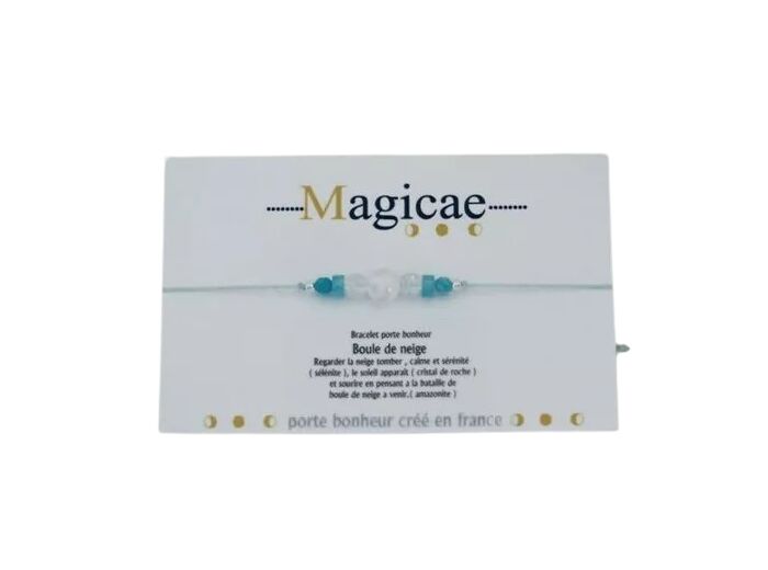 Bracelet porte bonheur - Boule de neige - Magicae