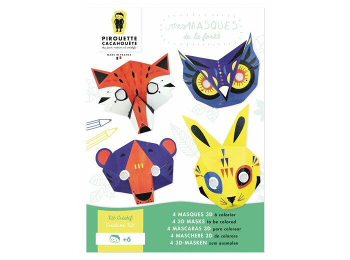 Kit créatif - masques forêt - pirouette cacahouète