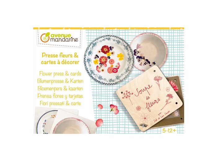 Boite créative presse fleurs et carte à décorer - Avenue-Mandarine