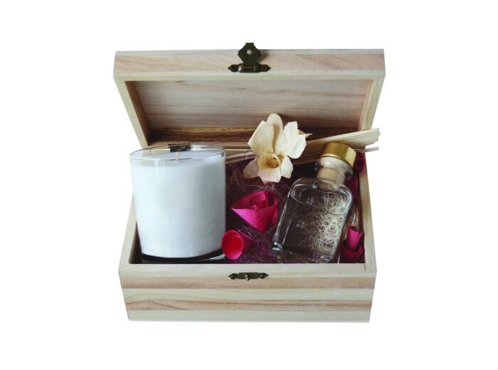 Coffret bougie 180 gr + parfumeur 100 ml Vanille Coco