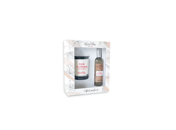 Coffret Bougie 180 g + Spray 100 ml Fleur de Cerisier