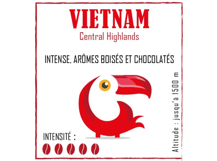 Café Vietnam grains 250 grs - Brulerie des récollets