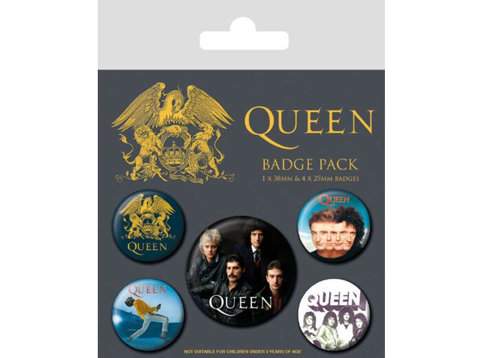 QUEEN - Classic - Pack de 5 badges