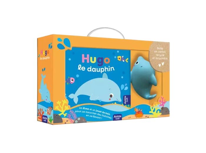 Mon premier livre de bain - Hugo le dauphin (valisette carton) - Auzou