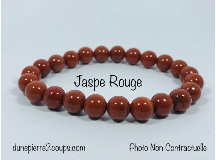 Bracelet Jaspe Rouge 8mm