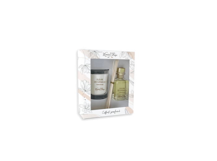 Coffret Bougie 180 g + Diffuseur 100 ml Fleur de Vanille