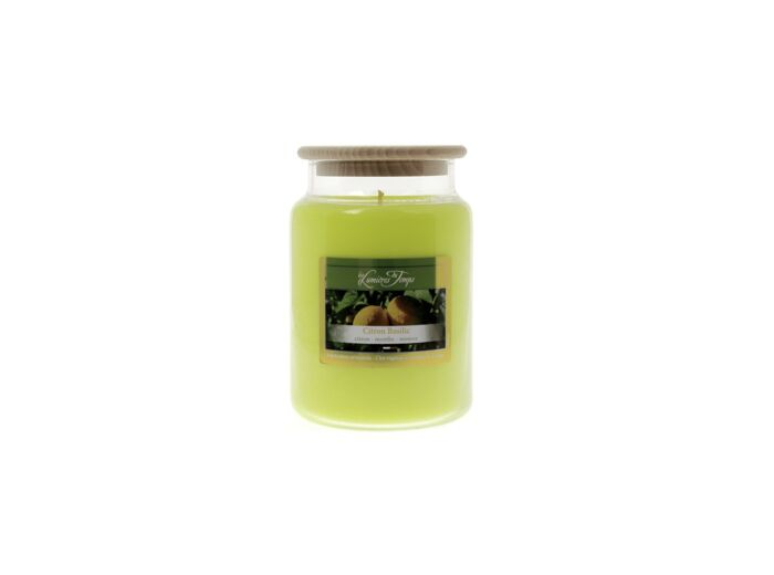 Bougie Cire Colorée 670 g Citron Basilic