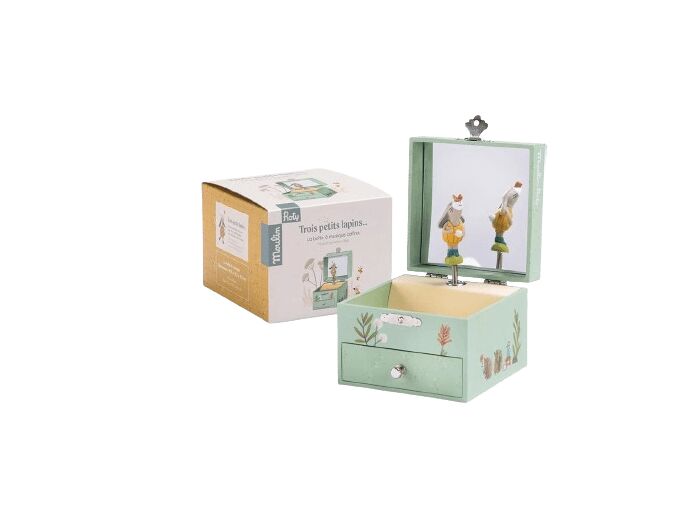 Boîte à musique coffret - Trois petits lapins - Moulin roty