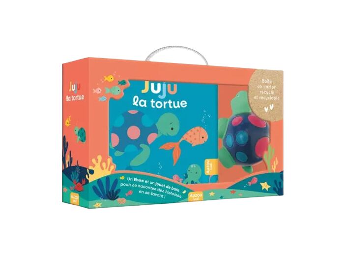 Mon premier livre de bain - Juju la tortue (valisette carton) - Auzou