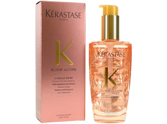 Kerastase - Gamme Elixir Ultime - Huile Rose sublimatrice au thé impérial pour cheveux colorés - 100ml