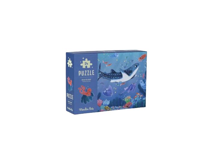 Puzzle phosphorescent Sous la mer (24 pièces) - Les aventures de Paulie - Moulin roty