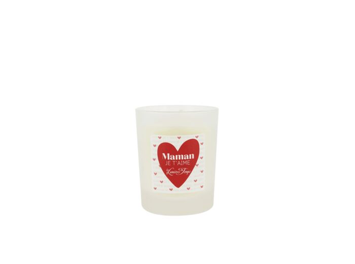 Bougie "Je t'aime Maman" 180 g Poudre de Riz