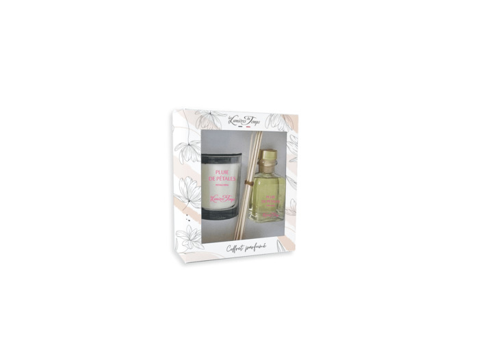 Coffret Bougie 180 g + Diffuseur 100 ml Pluie de Pétales