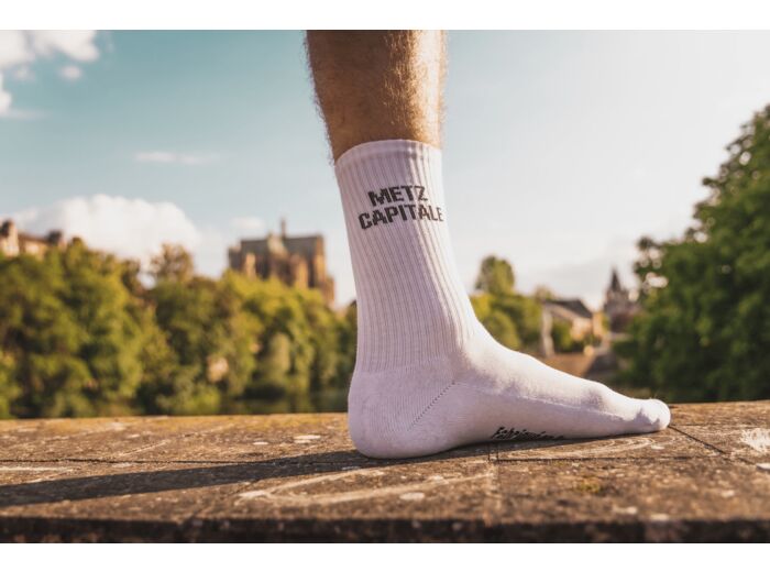 Chaussettes Made In France blanche "METZ CAPITALE"