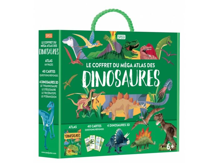Coffre méga atlas - les dinosaures - Sassi