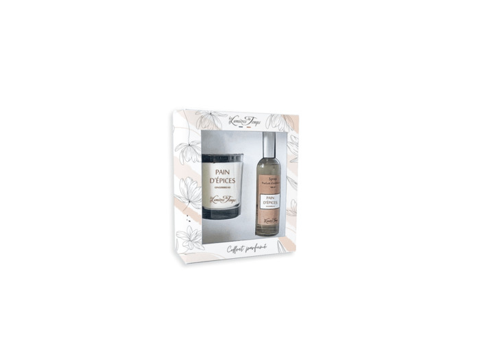 Coffret Bougie 180 g + Spray 100 ml Pain d'Epices