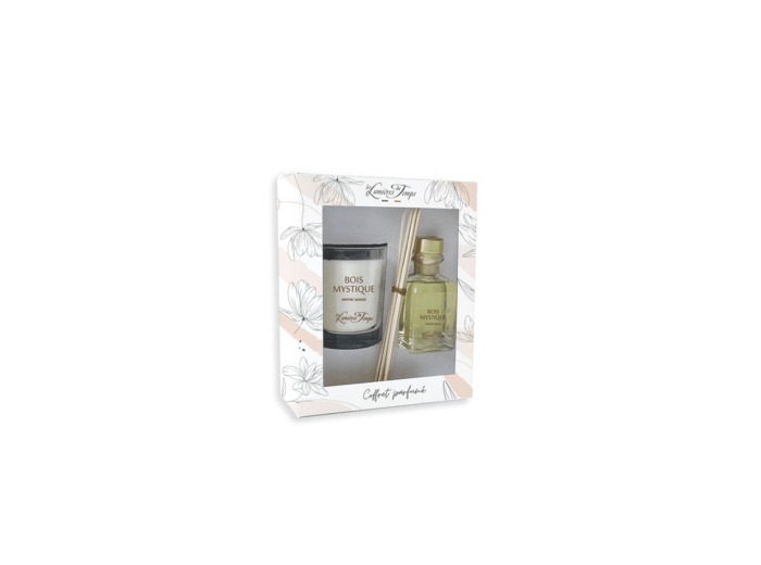 Coffret Bougie 180 g + Diffuseur 100 ml Bois Mystique