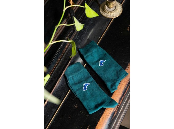 Girafon Bleu - Chaussettes Vert Bouteille