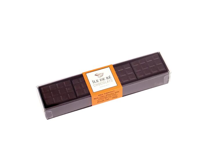Réglette Mini Tablettes Côte d'Ivoire - grignotage café - Ile de Ré Chocolats