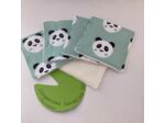 Lingettes lavables en bambou panda