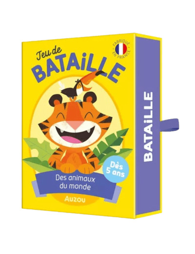 Jeux de cartes - jeu de bataille des animaux du Monde - Auzou