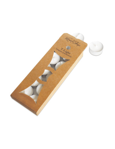 Boîte 10 bougies t-light Musc blanc