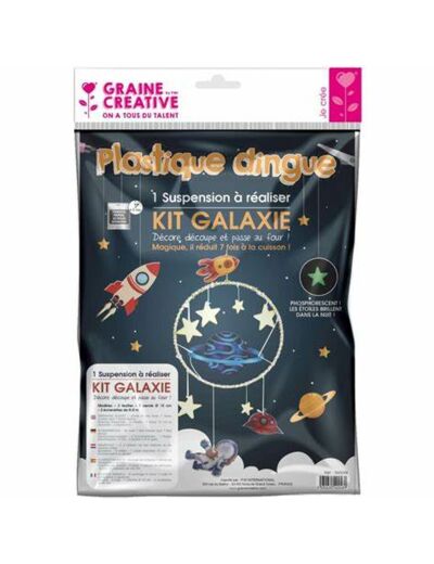 Kit plastique dingue - suspension galaxie - Graine Créative