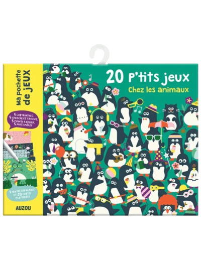 Ma pochette de Jeux - 20 p'tits Jeux chez les animaux - Auzou