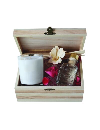 Coffret bougie 180 gr + parfumeur 100 ml Ambre Noire