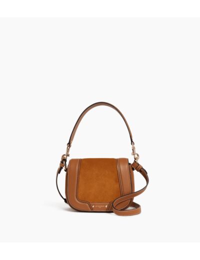 Petit sac à bandoulière Ella en cuir grainé et nubuck