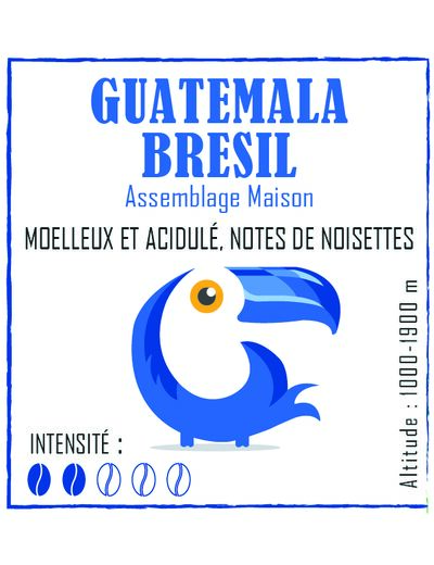 Café Guatemala Brésil grains 250 grs - Brulerie des récollets