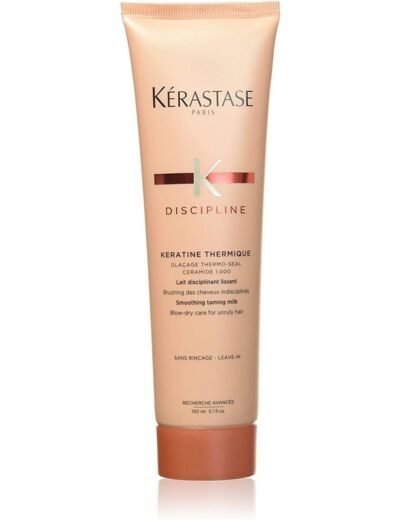 Kerastase - Gamme Disciplie - Kératine Thermique Lait disciplinant lissant, Anti-frizz et anti-humidité pour les cheveux épais et indisciplinés - 150ml