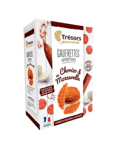 Gaufrettes apéritives Chorizo Mozzarella - Trésors Gourmands