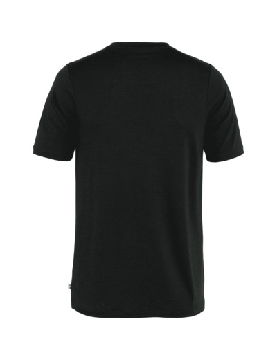 T-Shirt Mérinos Homme Abisko Wool Logo 550/Black FJÄLLRÄVEN