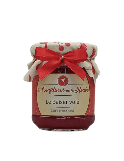 Gelée extra Le Baiser Volé (fraise et rose) - Les confitures de la Hoube