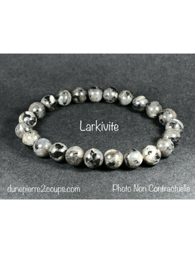 Bracelet Larvikite - Labradorite Norvégienne 8mm