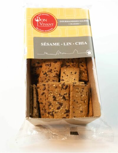 Crackers 3 graines (sésame, lin, chia) - Bon vivant