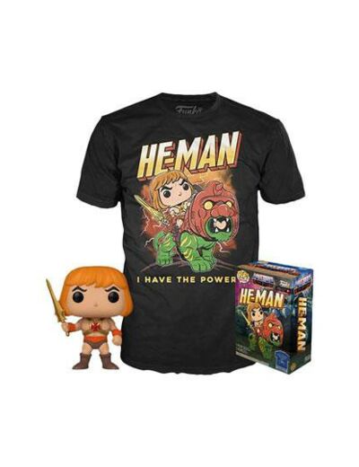 Masters of the Universe POP! & Tee set figurine et T-Shirt He-Man heo EU Exclusive