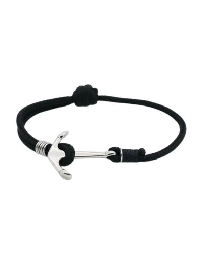 Bracelet ancre minimaliste -Korn - Noir - Monzémaré