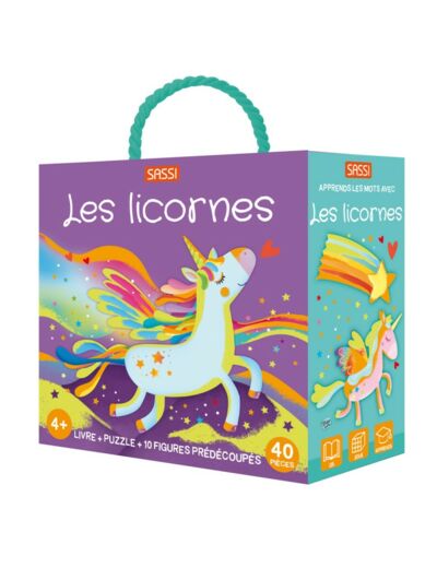 Q Box puzzle et livre - Les Licornes - SASSI