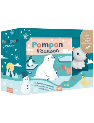 Mon premier livre de bain - Pompon l'ourson (valisette carton) - Auzou
