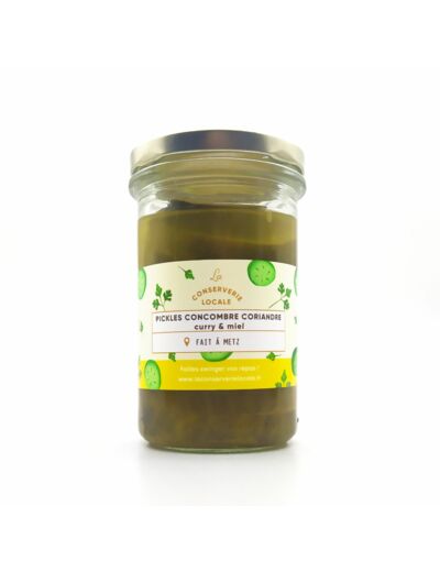Pickles Concombre Coriandre Curry & Miel 185g