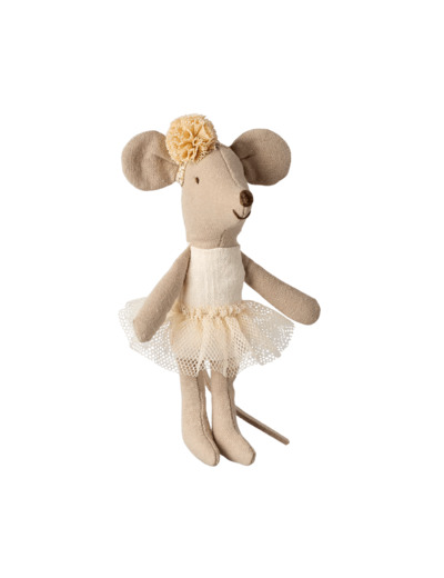 Souris Ballerine Petite Soeur - Blanc Casse - Maileg