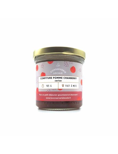 Confiture Pomme Cranberry Cerise 165g - Fin de Lot