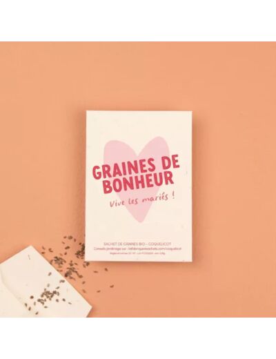 Vive les mariés - Sachet de graines de Coquelicot - La Fabrique à Sachets