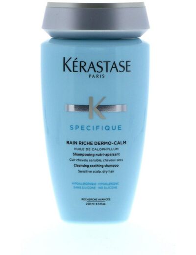 Kerastase - Gamme Spécifique - Bain Riche Dermo-Calm Hydrate et apaise les cuirs chevelus sensibles, idéal pour cheveux secs - 250ml