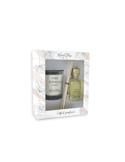 Coffret Bougie 180 g + Diffuseur 100 ml Pain d'Epices