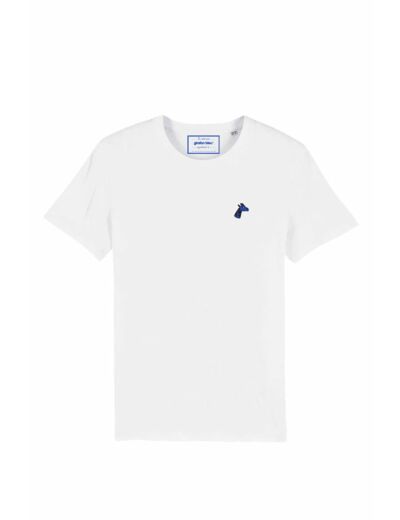 Girafon Bleu - T-Shirt Logo Blanc
