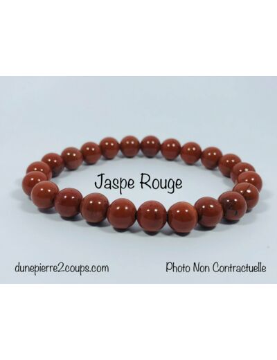 Bracelet Jaspe Rouge 8mm